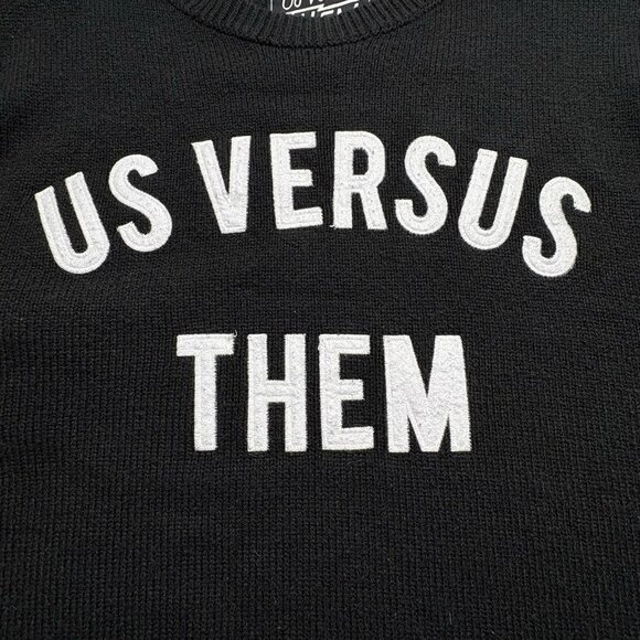 US Versus THEM Unisex Sweatshirt Sz XL Black Streetwear Rebellious Unique 72-11 - Picture 8 of 11